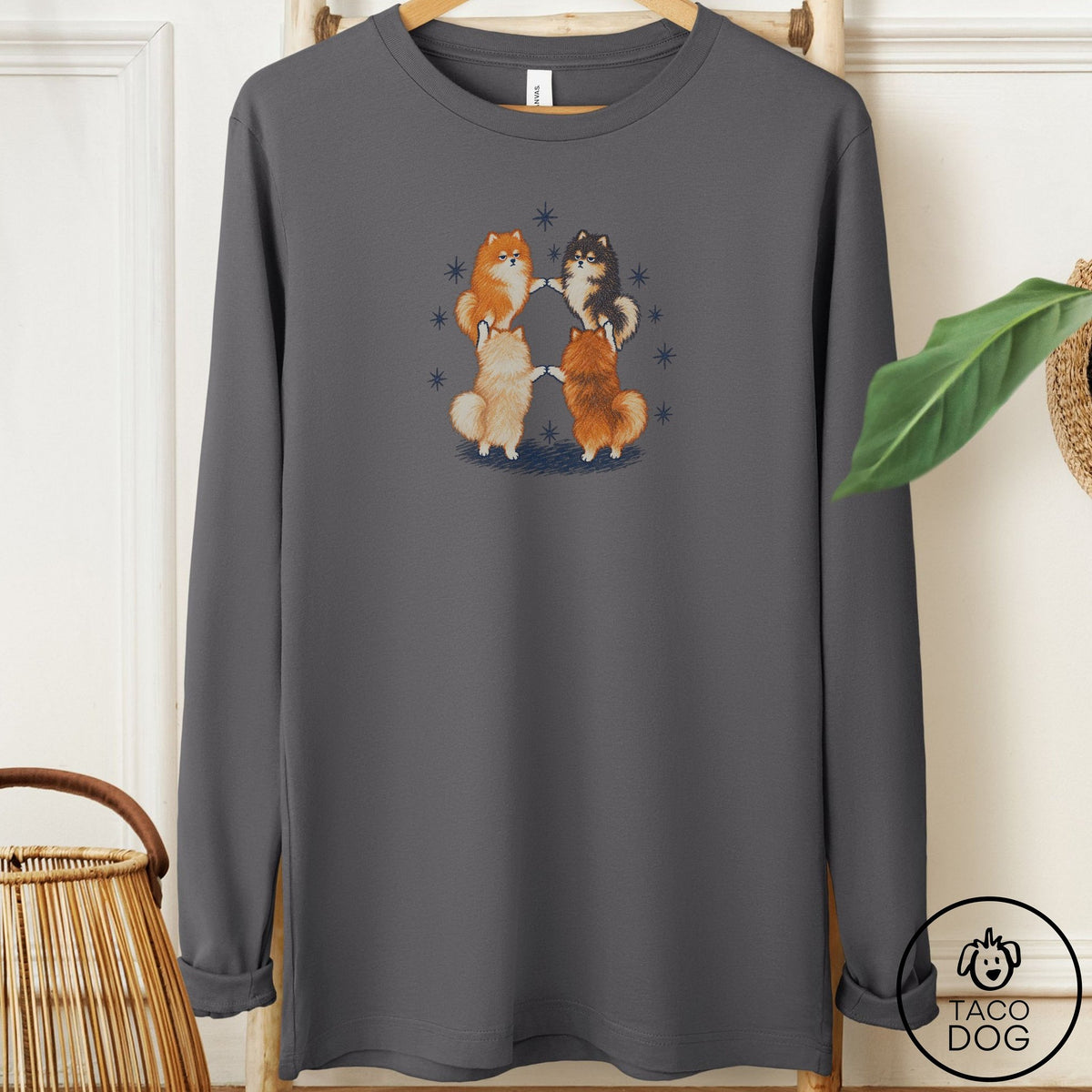 Pomeranian The Ritual Long Sleeve Tee Asphalt Taco-Dog