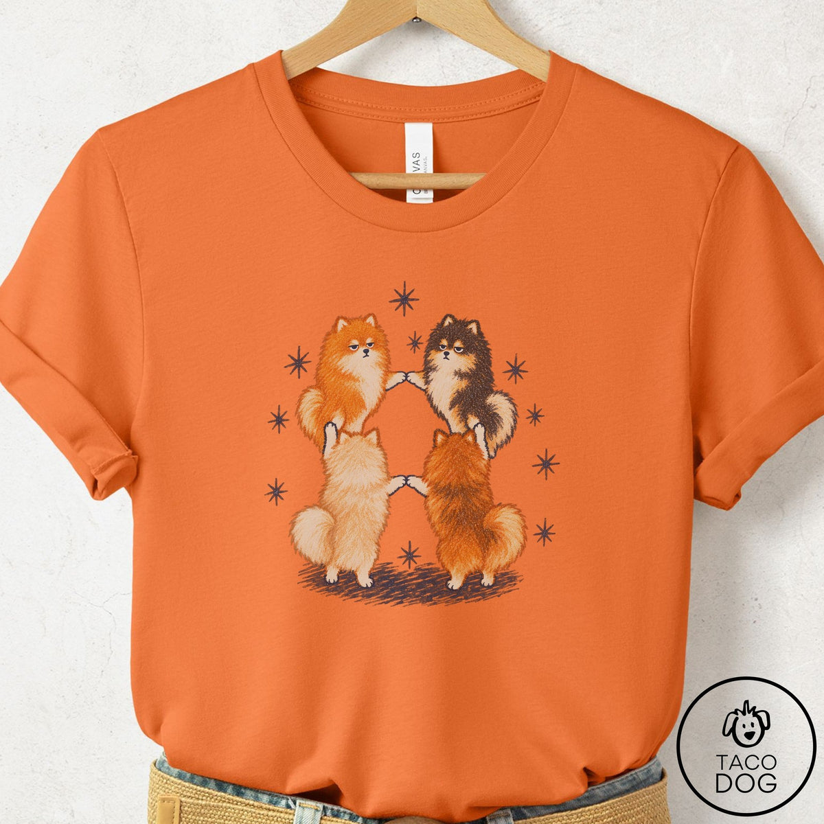 Pomeranian The Ritual T-Shirt Burnt Orange Taco-Dog
