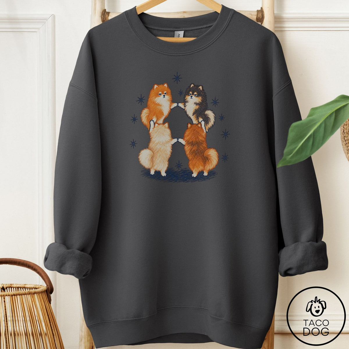 Pomeranian The Ritual Sweatshirt Charcoal Taco-Dog