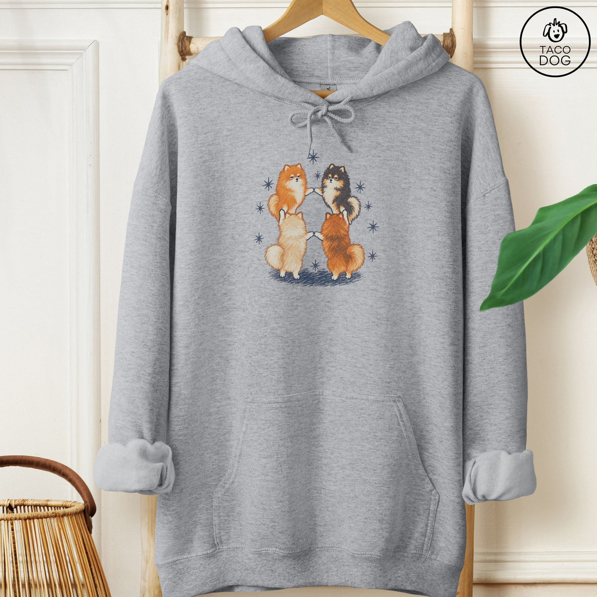 Pomeranian The Ritual Hoodie Graphite Heather Taco-Dog