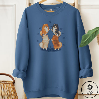 Pomeranian The Ritual Sweatshirt Indigo Blue Taco-Dog