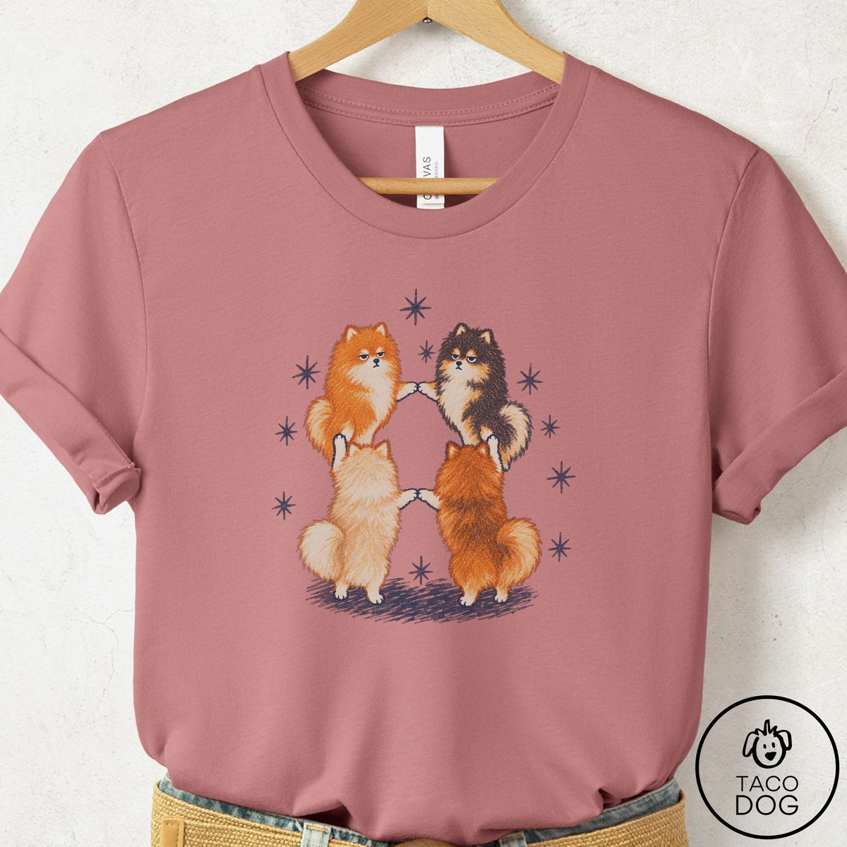 Pomeranian The Ritual T-Shirt Mauve Taco-Dog
