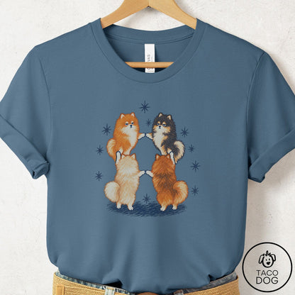 Pomeranian The Ritual T-Shirt Steel Blue Taco-Dog
