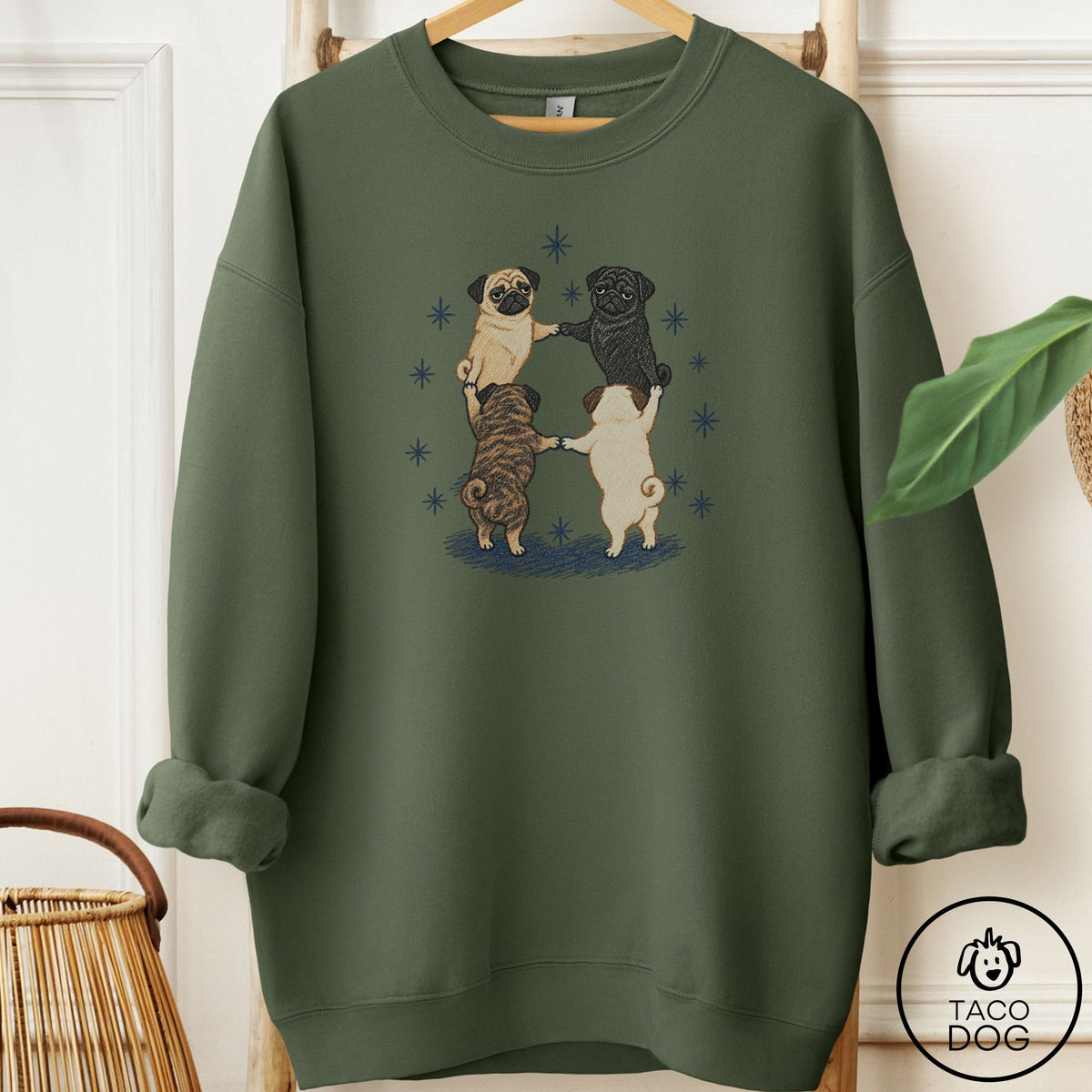 Pug The Ritual Sweatshirt Military Green Taco-Dog