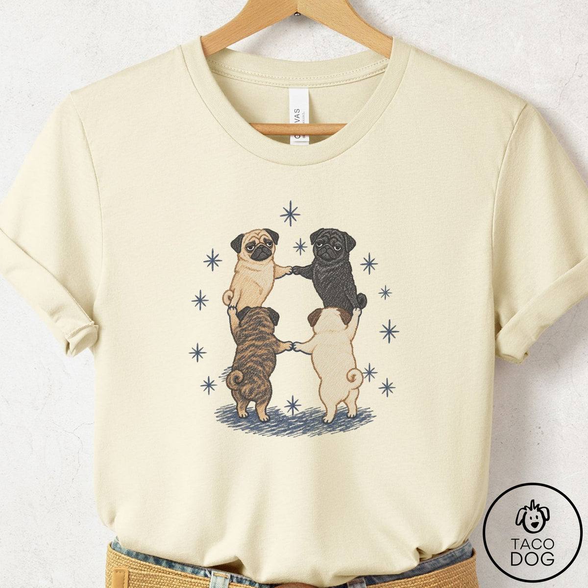 Pug The Ritual T-Shirt Natural Taco-Dog