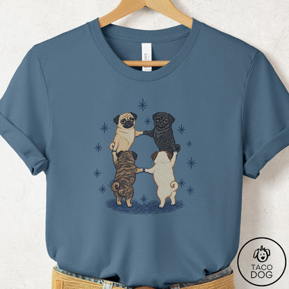 Pug The Ritual T-Shirt Steel Blue Taco-Dog