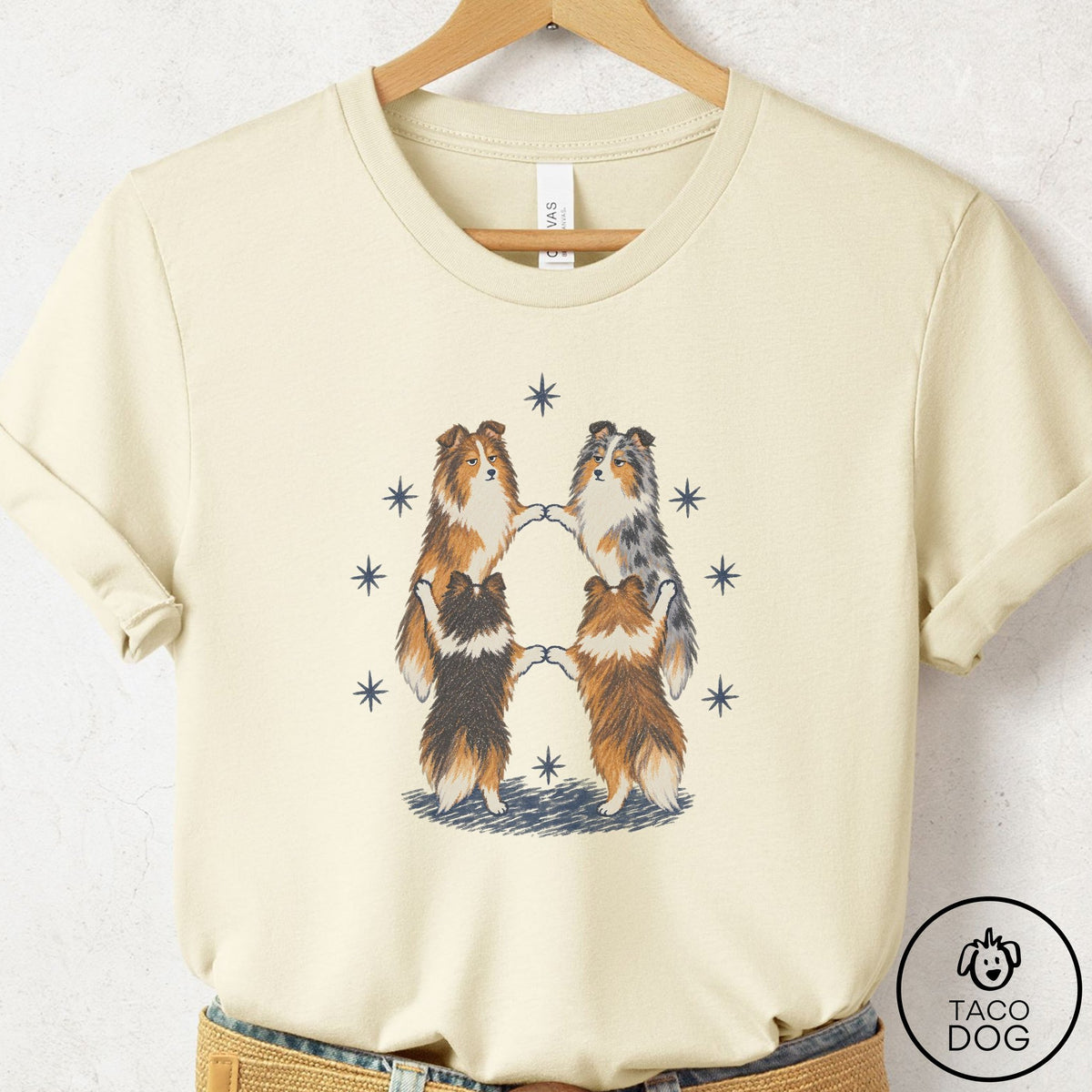 Shetland Sheepdog The Ritual T-Shirt Natural Taco-Dog