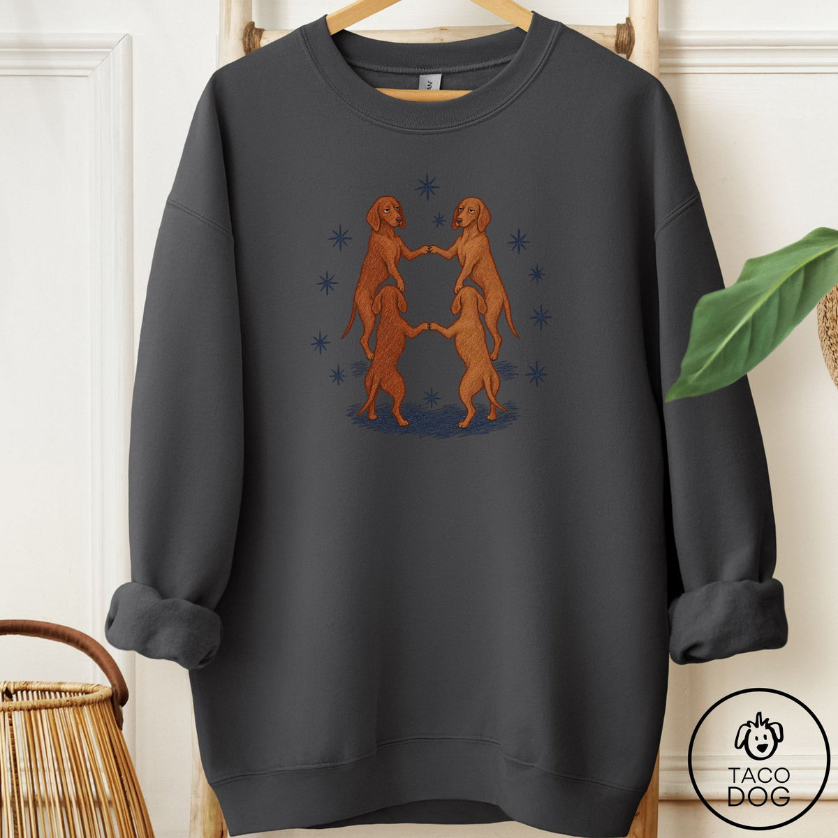 Vizsla The Ritual Sweatshirt Charcoal Taco-Dog