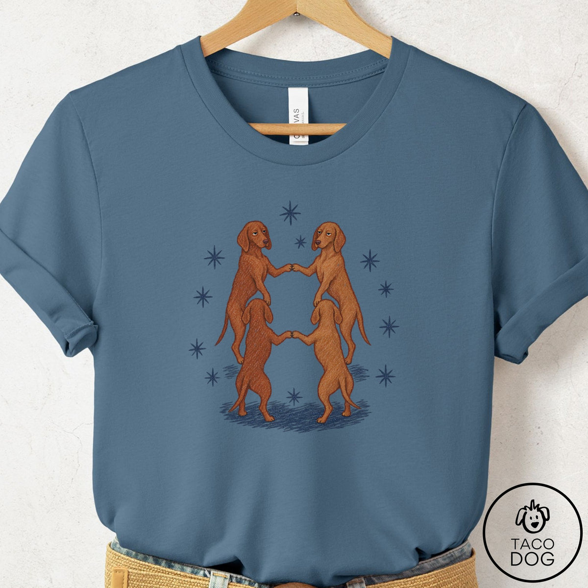 Vizsla The Ritual T-Shirt Steel Blue Taco-Dog