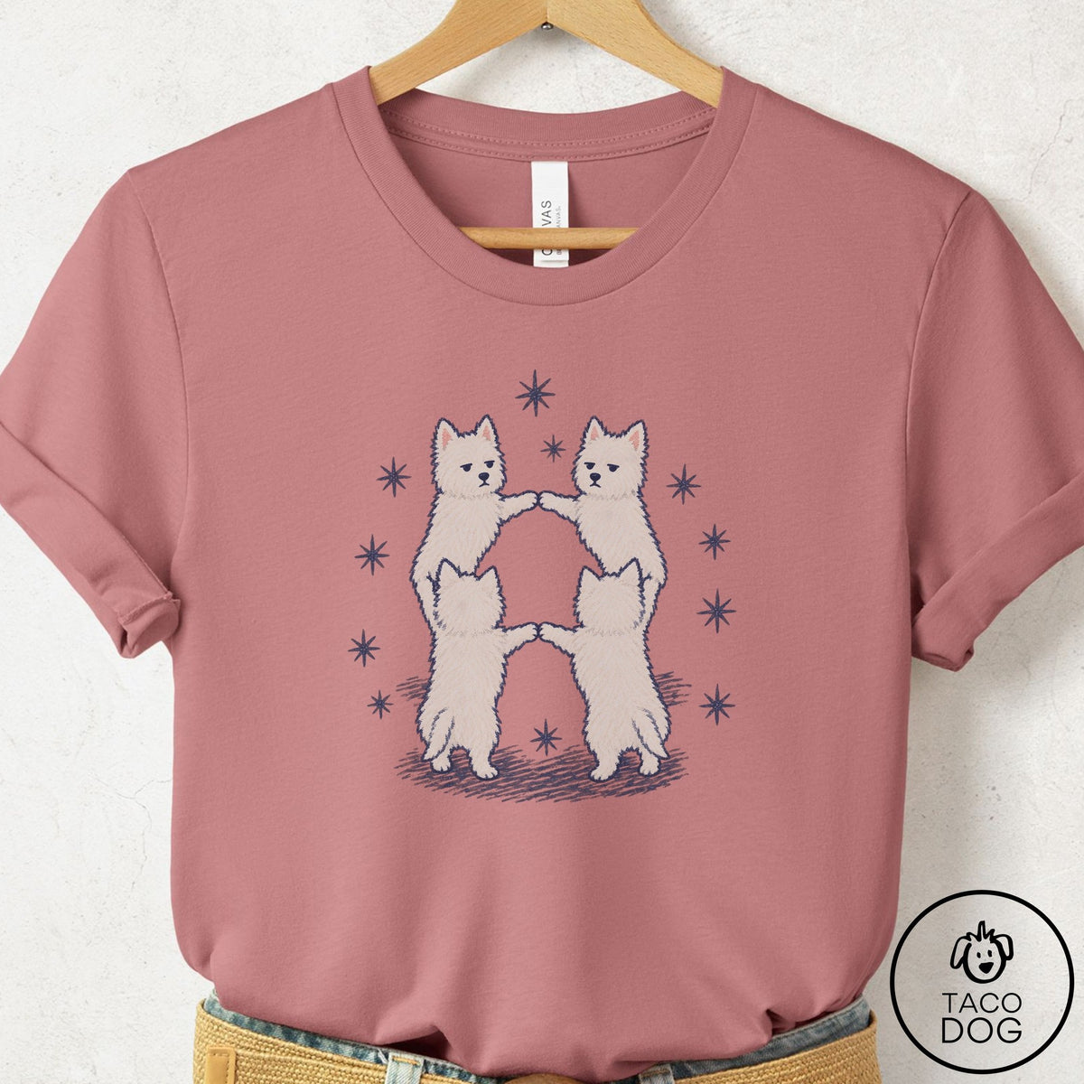 Westie The Ritual T-Shirt Mauve Taco-Dog