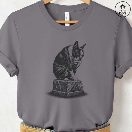 Boston Terrier Thinker T-Shirt Storm S Taco-Dog