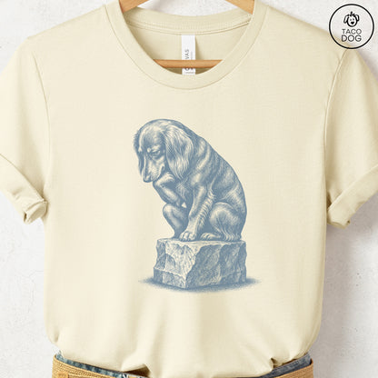 Dachshund Thinker T-Shirt Natural S Taco-Dog