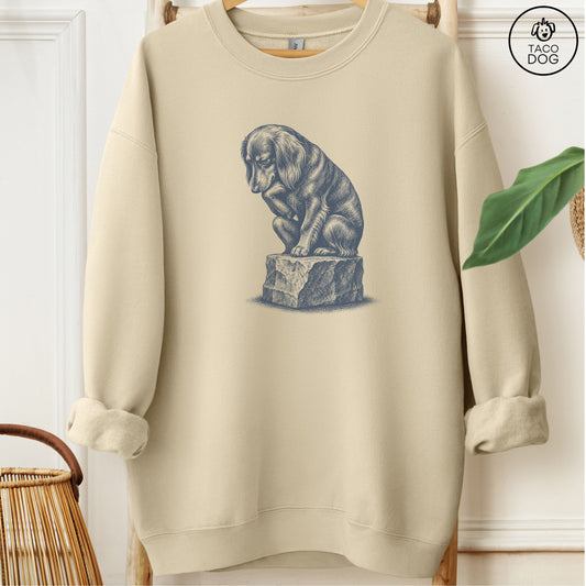 Dachshund Thinker Sweatshirt Sand Taco-Dog