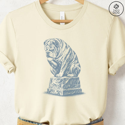 English Bulldog Thinker T-Shirt Natural S Taco-Dog