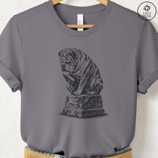 English Bulldog Thinker T-Shirt Storm Taco-Dog