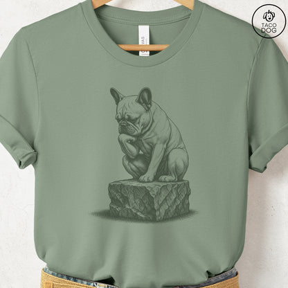French Bulldog Frenchie Thinker T-Shirt Sage S Taco-Dog