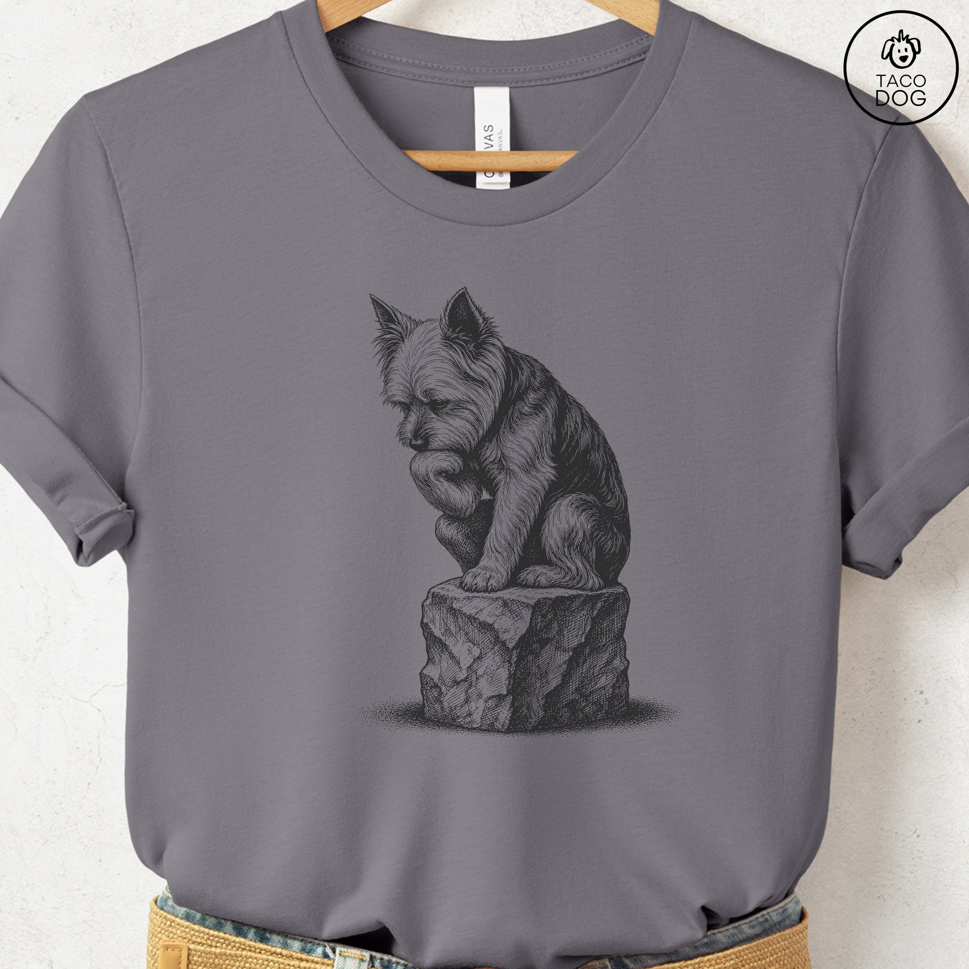 Yorkshire Terrier Yorkie Thinker T-Shirt Storm S Taco-Dog