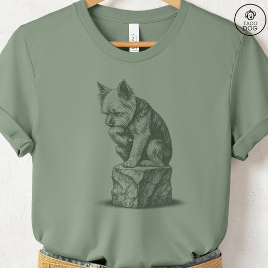 Yorkshire Terrier Yorkie Thinker T-Shirt Sage Taco-Dog