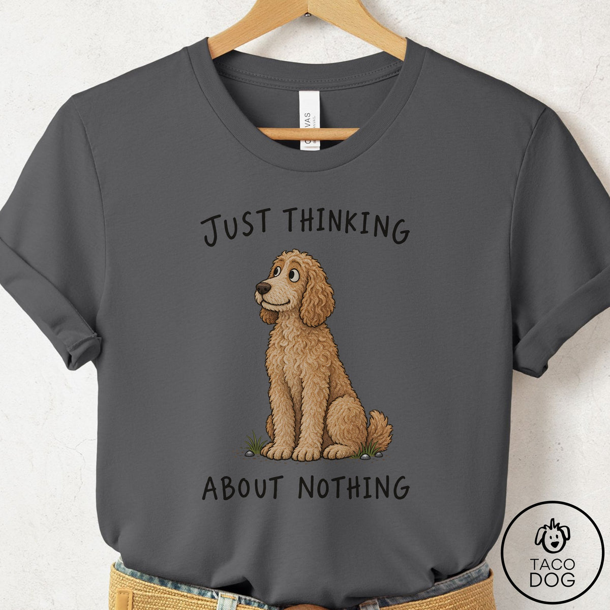 Doodle Thinking About Nothing T-Shirt Asphalt Taco-Dog