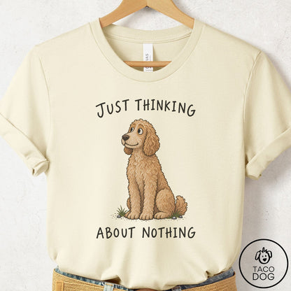 Doodle Thinking About Nothing T-Shirt Natural Taco-Dog