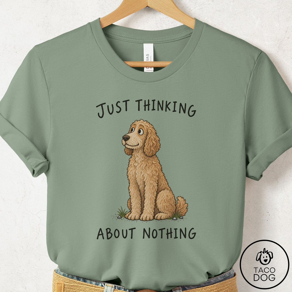 Doodle Thinking About Nothing T-Shirt Sage Taco-Dog