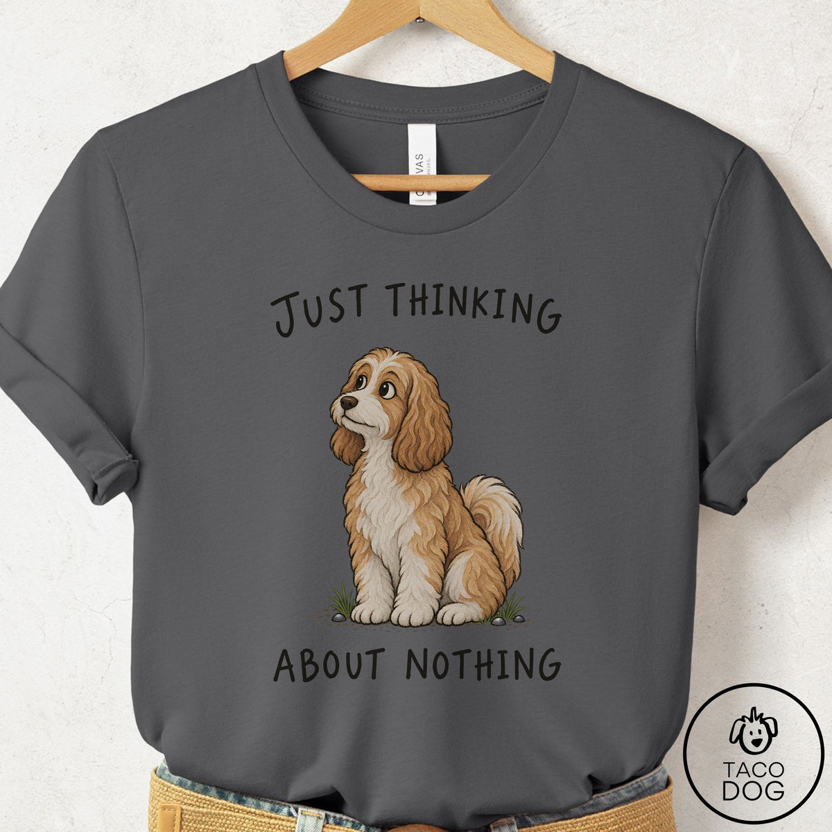 Havanese Thinking About Nothing T-Shirt Asphalt Taco-Dog