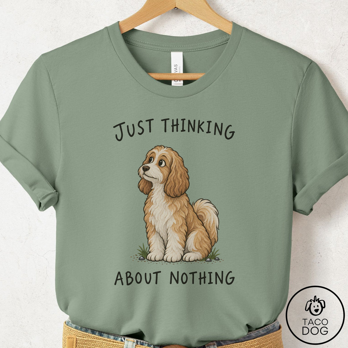 Havanese Thinking About Nothing T-Shirt Sage Taco-Dog