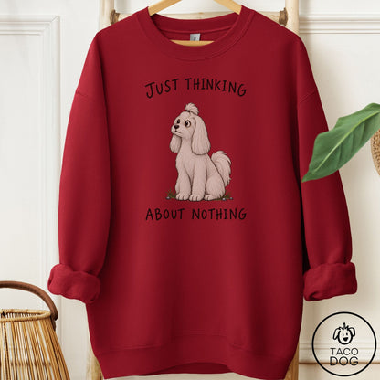Maltese Thinking About Nothing Sweatshirt Garnet Taco-Dog