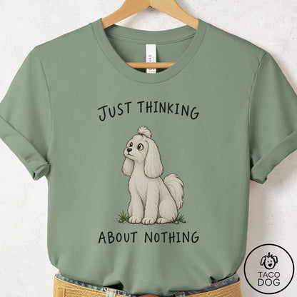 Maltese Thinking About Nothing T-Shirt Sage Taco-Dog