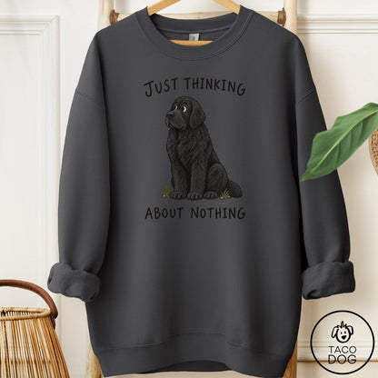 Newfoundland Thinking About Nothing Sweatshirt Charcoal Taco-Dog
