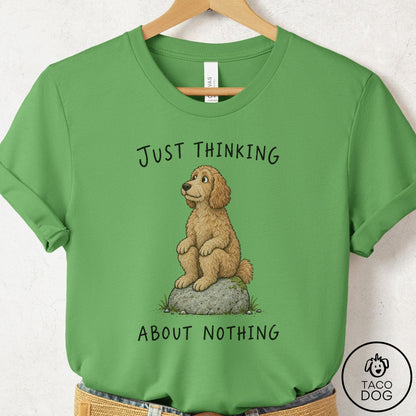 Doodle Thinking Nothing Rock T-Shirt Leaf Taco-Dog