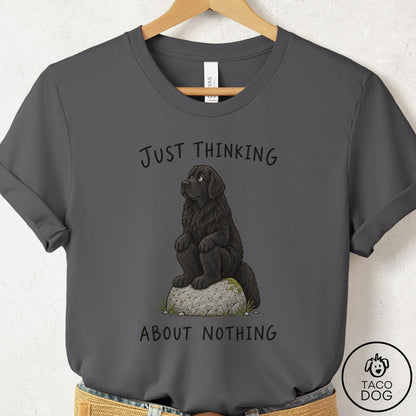 Newfoundland Thinking Nothing Rock T-Shirt Asphalt Taco-Dog