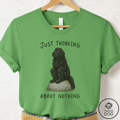 Newfoundland Thinking Nothing Rock T-Shirt Leaf Taco-Dog