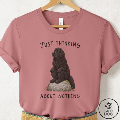Newfoundland Thinking Nothing Rock T-Shirt Mauve Taco-Dog