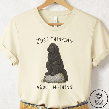 Newfoundland Thinking Nothing Rock T-Shirt Natural Taco-Dog