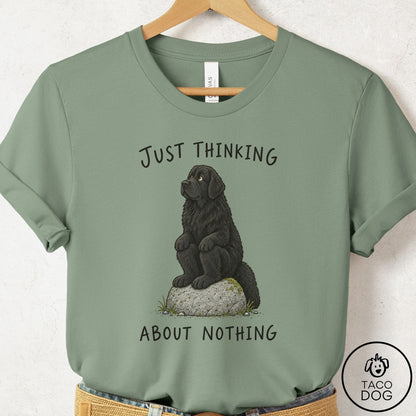 Newfoundland Thinking Nothing Rock T-Shirt Sage Taco-Dog