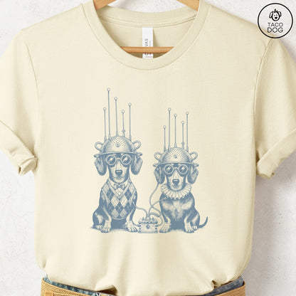 Dachshund Weenie Tin Hat T-Shirt Natural S