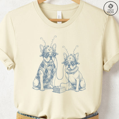 French Bulldog Frenchie Tin Hat T-Shirt Natural S Taco-Dog