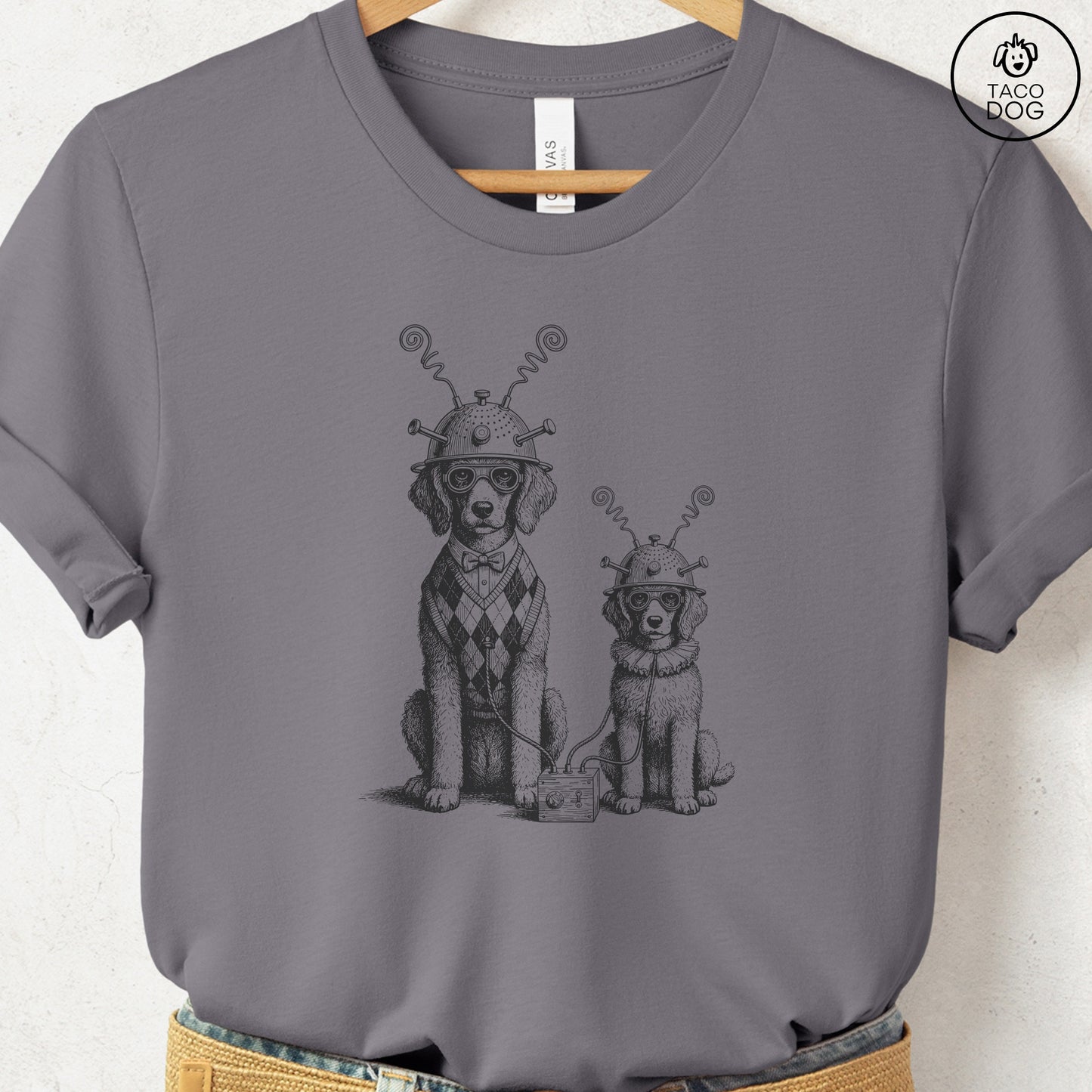 Poodle Tin Hat T-Shirt Storm Taco-Dog