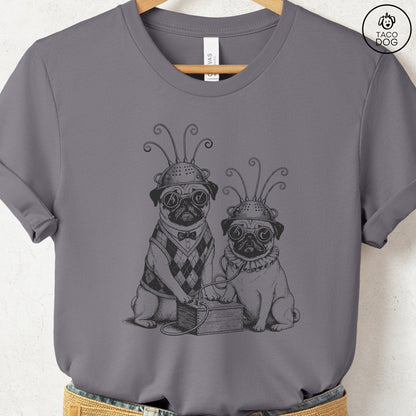 Pug Tin Hat T-Shirt Storm S Taco-Dog