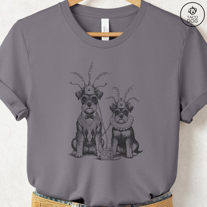 Schnauzer Tin Hat T-Shirt Storm S Taco-Dog