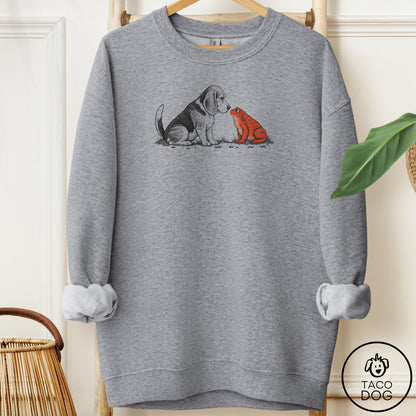 Beagle Toad Watch Sweatshirt Graphite Heather Taco-Dog