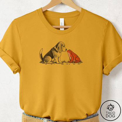 Beagle Toad Watch T-Shirt Mustard Taco-Dog
