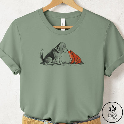 Beagle Toad Watch T-Shirt Sage Taco-Dog