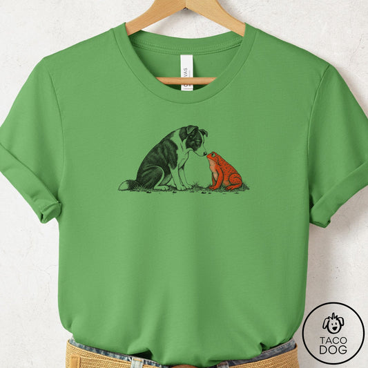 Border Collie Toad Watch T-Shirt Leaf Taco-Dog