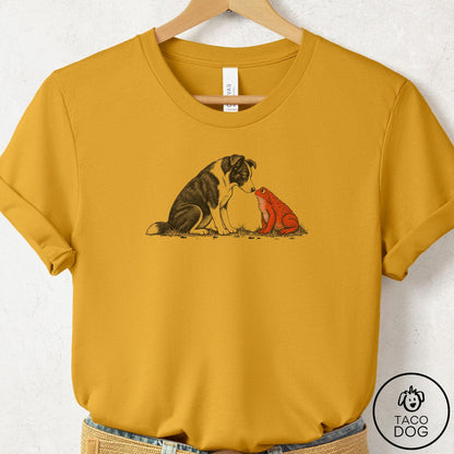 Border Collie Toad Watch T-Shirt Mustard Taco-Dog