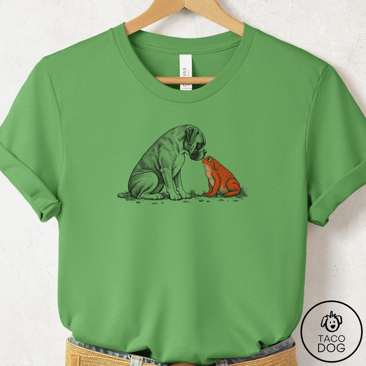 Boxer Toad Watch T-Shirt Leaf Taco-Dog