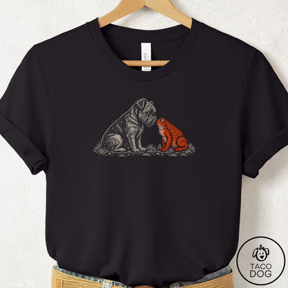 Brussels Griffon Toad Watch T-Shirt Black Taco-Dog