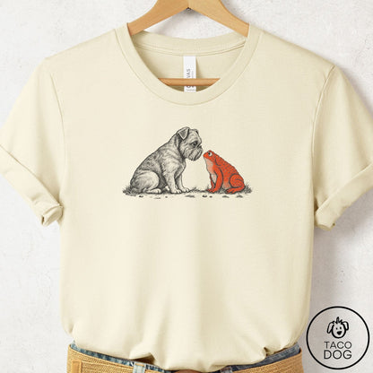 Brussels Griffon Toad Watch T-Shirt Natural Taco-Dog