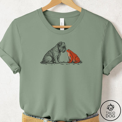 Brussels Griffon Toad Watch T-Shirt Sage Taco-Dog